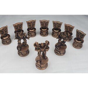 2006 Transformers Gold Chess Pieces Replacements Hasbro Lot of 10